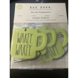 Rae Dunn Wakey Wakey Herbal Remedy Car Air Fresheners Set of 3 NWT